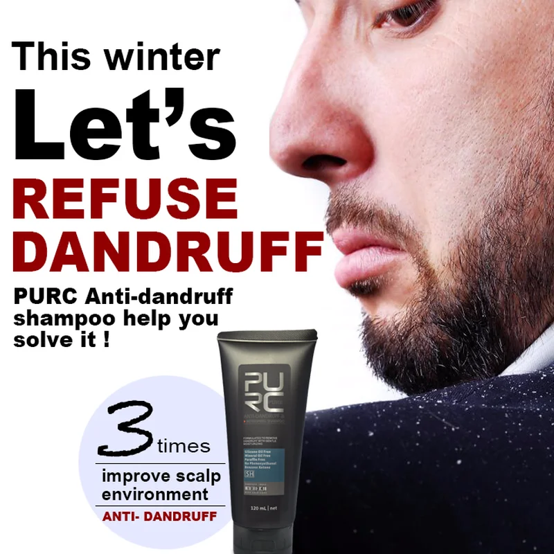 

PURC Shampoo Anti Dandruff Shampoo 120ml Professional Hair Shampoo Hair Scalp Treatments Best Hiar Care Products