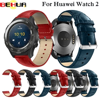 Correa de Reloj de cuero genuino de repuesto para Huawei Watch 2, Correa de Reloj inteligente para Huawei 2, Correa de Reloj
