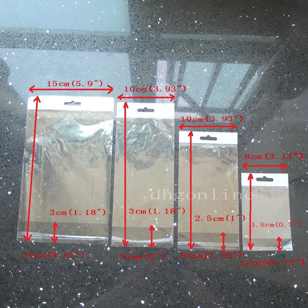 100 шт пакет целлофановый полиэтиленовый мешочек на молнии с отверстием для подвешивания тег+ лоскут для выбора размера OPP рукава
