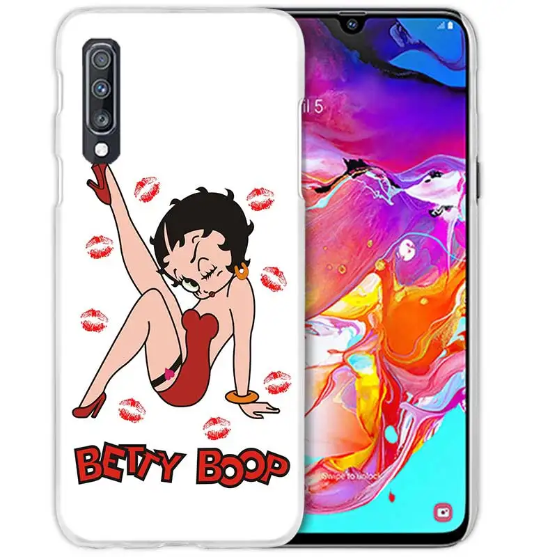 Betty Boop пикантные чехол для samsung Galaxy M40 A50 A80 A70 A60 A40 A30 A20e A10 J4 J6 плюс J8 S10e S10 5G жесткий чехол из ПК для телефона