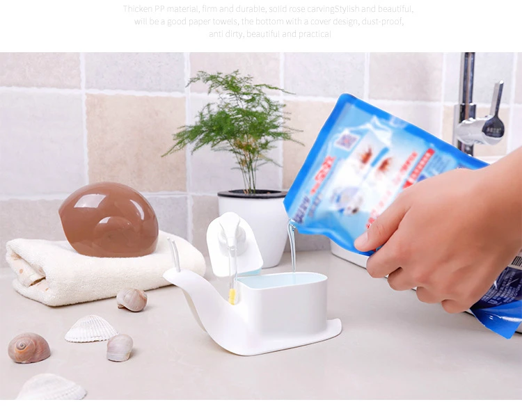 Funny Snail Press Type Soap Liquid Bottle Sanitize Dispensers Bathroom Accessories Tool Emulsion Slug Turbo Banheiro Smart (2)