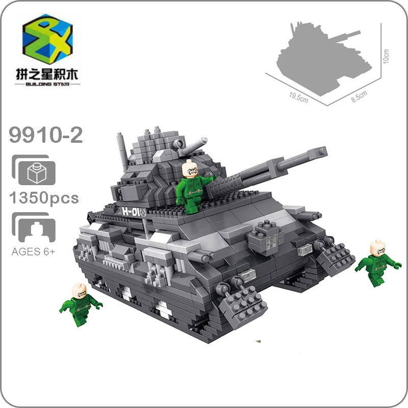 

Building Star Army Military Armed Tank Gun Vehicle 3D Model DIY Diamond Mini Building Nano Blocks Bricks Toy for Children no Box