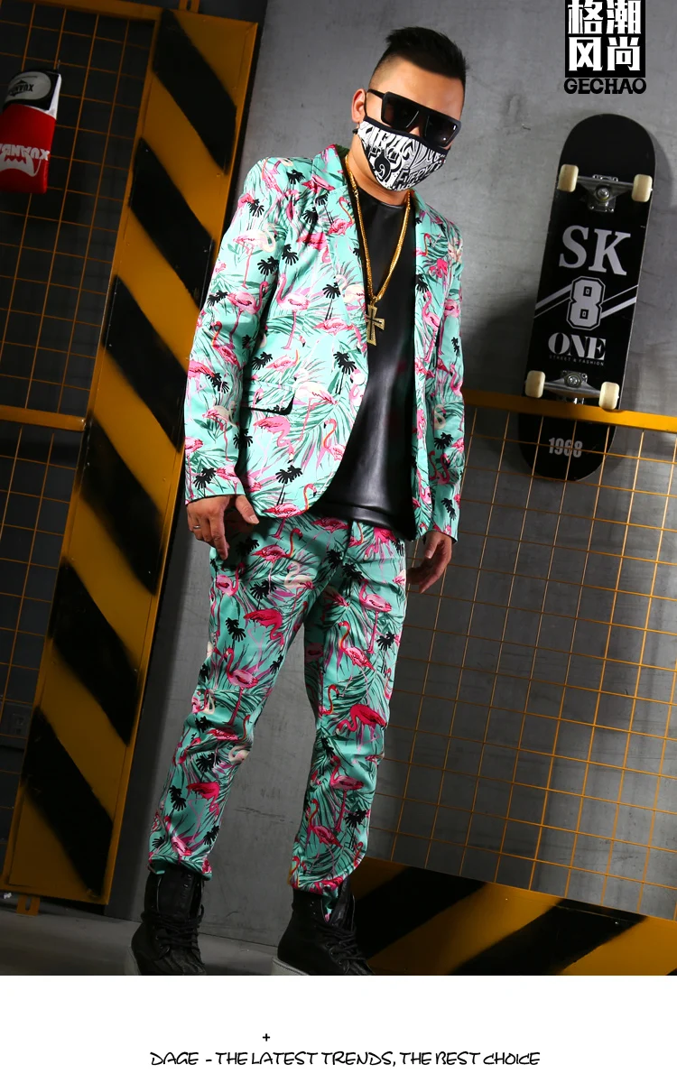M-6XL! ночной клуб бар певица DSDJMC сценический костюм GOGO костюмы Фламинго модный костюм повседневные костюмы