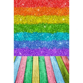 

Colorful Backdrop for Photography Sparkling Sequins Wall Newborn Photoshoot Props Baby Kids Girl Photo Background Wooden Floor