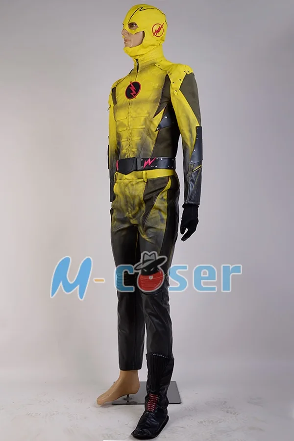 Flash ТВ костюм обратного флэш-профессор зум эобард Тоун Косплэй Костюм Полный комплект с маской