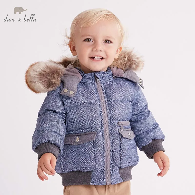 DB6435 dave bella winter baby boys down jacket children white duck down