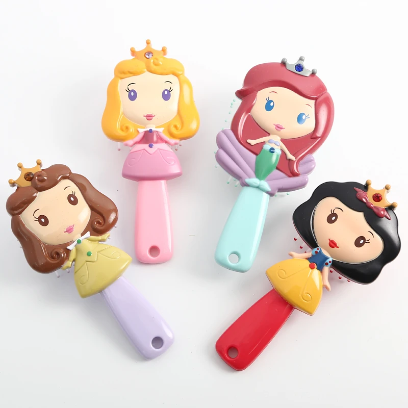 

Disney anti-static hair cushion comb accessories mermaid plastic comb children cartoon princess toys