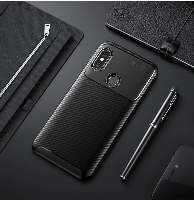 Чехол для Mi 6X из углеродного волокна противоударный мягкий ТПУ чехол Red mi Note 6 Pro 5 7