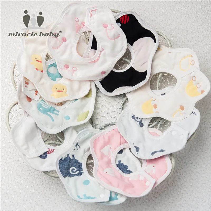 Miracle Baby 100 Cotton 6 Layer Muslin Feeding Floral shape Burp