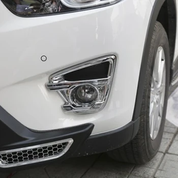 

ABS Chrome For Mazda CX-5 CX5 Accessories 2013 2014 2015 2016 Car front fog lamp fog light Cover Trim Car Styling 2pcs