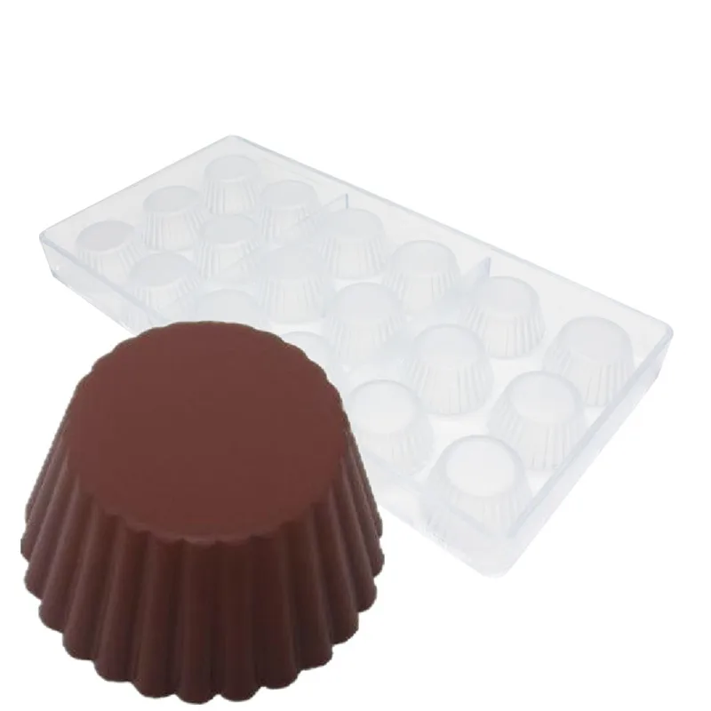 18 Cups Plycarbonate Chocolate Mould Hard Plastic Candy Trayin Cake