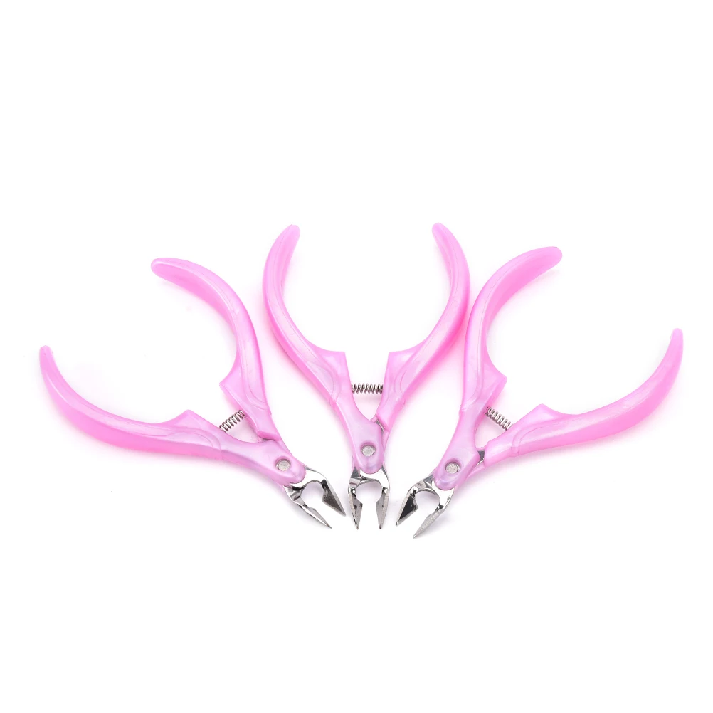 Нержавеющая сталь+ пластик Розовый инструмент для дизайна ногтей кусачки для кутикулы кусачки для ногтей кусачки для стрижки кромок ножницы маникюрный Триммер ножницы