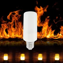 4 шт. в упаковке E27 7 Вт светодиодный горящий свет мерцание пламени лампа три режима пламени из ткани, имитирующий декоративный эффект лампада светодиодный Bombillas светодиодный