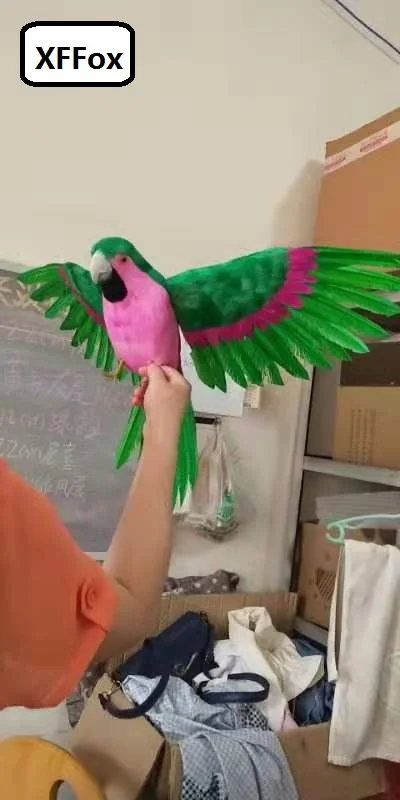 Кукла-попугай из пены и перьев 45x60 см | Дом сад
