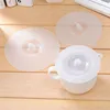 Safe FDA Grade Silicone White Cup Cover Bowl Lid Heat-resistant S M L Prevent Dust and Flies Universal ► Photo 3/6
