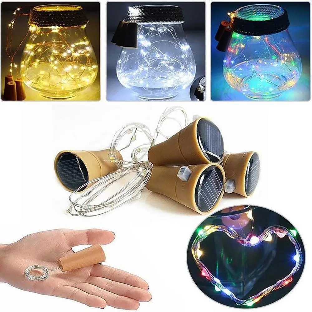 

8/10/15/20 LED Solar Power Copper Wire Cork Shape Wine Bottle Fairy String Light