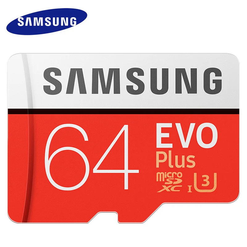 

SAMSUNG New Micro SD Memory Card EVO+ 64GB 100MB/s C10 SDHC SDXC U1 U3 TF Card 64G microsd 100% Original Freeshipping