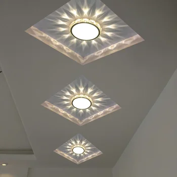 

Modern simple creative embedded living room LED porch corridor aisle crystal light