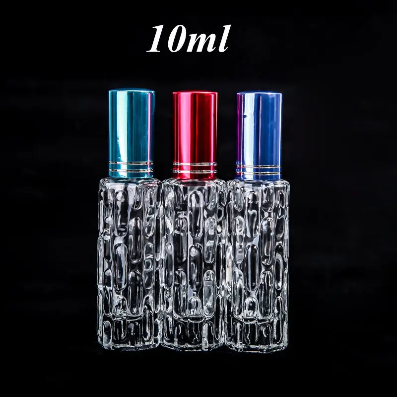

100pcs/lot 10ml Glass Perfume Bottle Transparent Empty Glass Spray Bottle Fragrance Bottles Atomizer Refillable