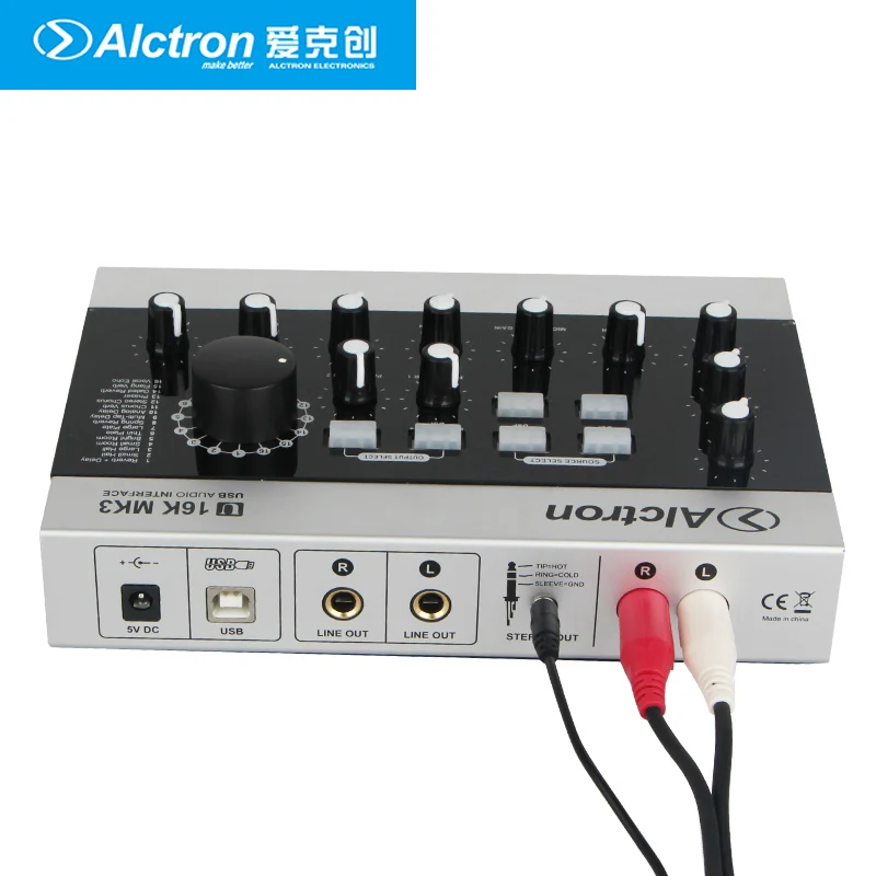 Alctron U16K MK3 USB аудио запись интерфейс Внешняя звуковая карта микрофон усилитель с