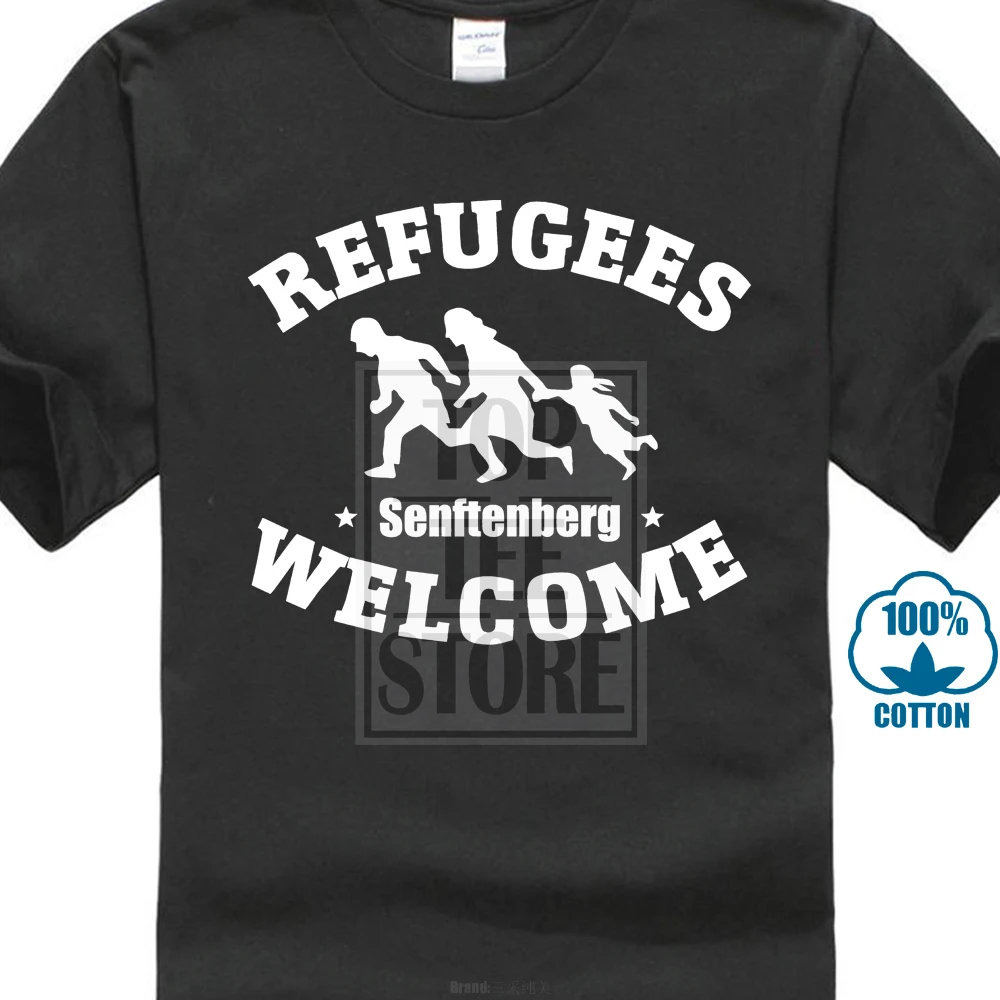 Refugees Welcome Senftenberg Soli Neu Gr S Xxl Punk Punkrock Fck  Nzs|T-Shirts| - AliExpress