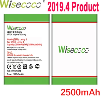 

WISECOCO 2500mAh Lenny 3 Battery For Wiko Lenny 3 Mobile Phone In Stock Latest Production High Quality Battery+Tracking Number