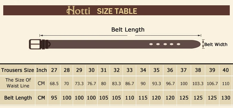 Size table