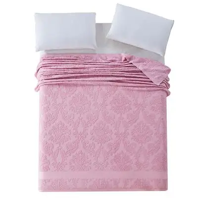 Jagdambe, хлопок, полотенце, одеяло, сплошной цвет, для близнецов, полный размер, для королевы, механическое мытье, для лета и зимы, простыня, одеяло на кровать - Цвет: Dark Pink