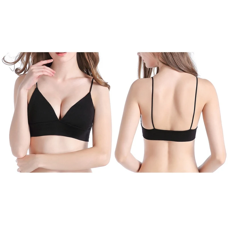 Women Push Up Bra Ladies Fitness Soft Stretchy Padded Straps Workout Bras Tops