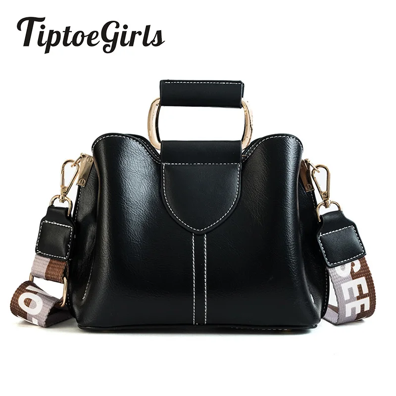 

Wide Shoulder Strap Hit Color Handbag Female New Fashion High Quality Casual Wild Temperament Shoulder Messenger Bag