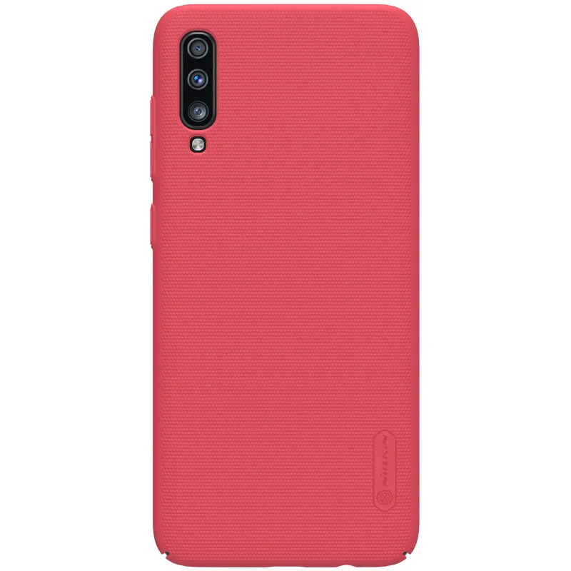 Красный Для samsung Galaxy A70 чехол Nillkin Super Frosted Shield Ultra Slim жесткий чехол для samsung A70 Nilkin Матовый телефон случае - Цвет: Красный