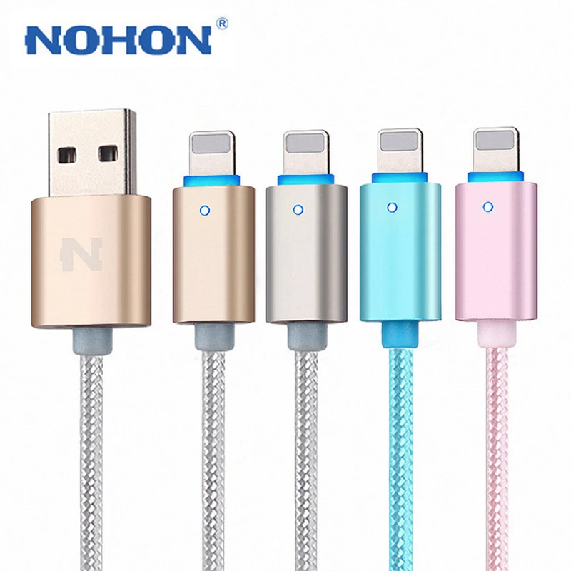 Умный USB кабель NOHON из алюминиевого сплава со светодиодной подсветкой 150 см|cable