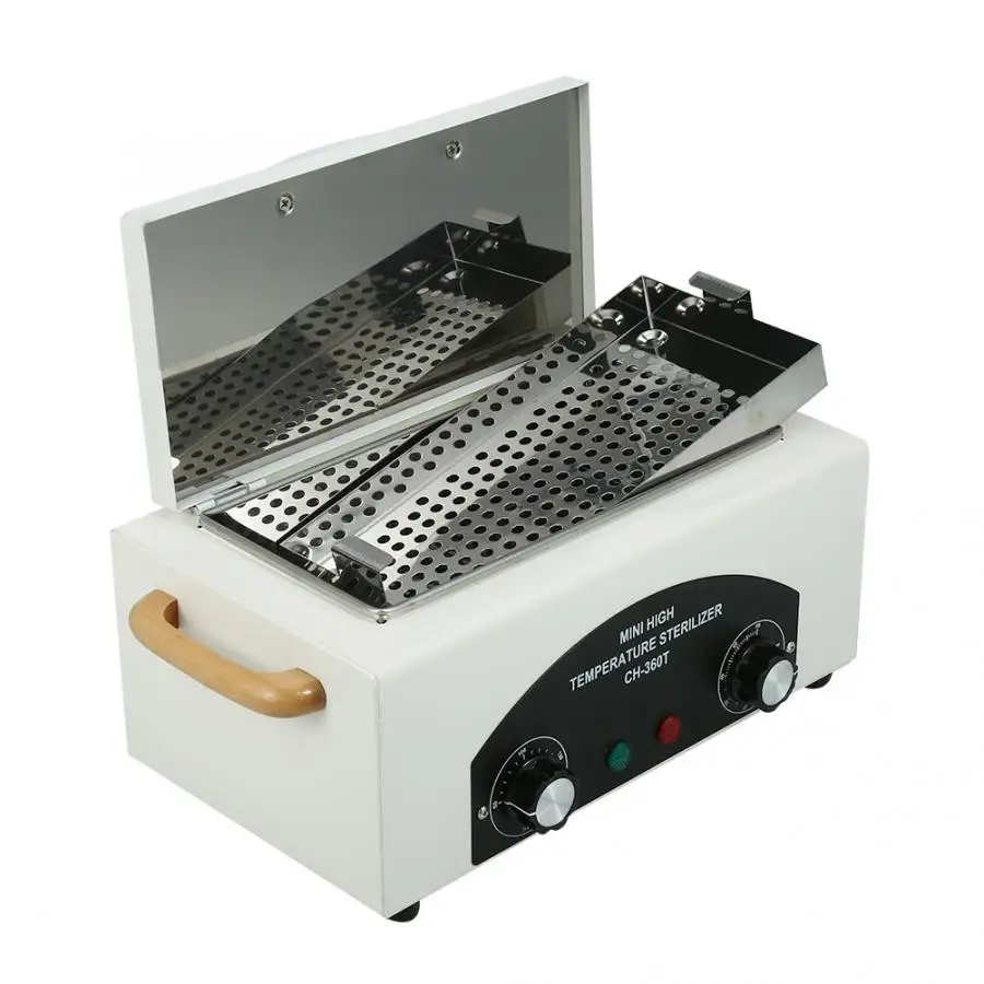 

300W High Temperature UV Sterilizer Box Nail Art Tool Sterilizer Box with Hot Air Disinfection Cabinet Nail Art Equipment