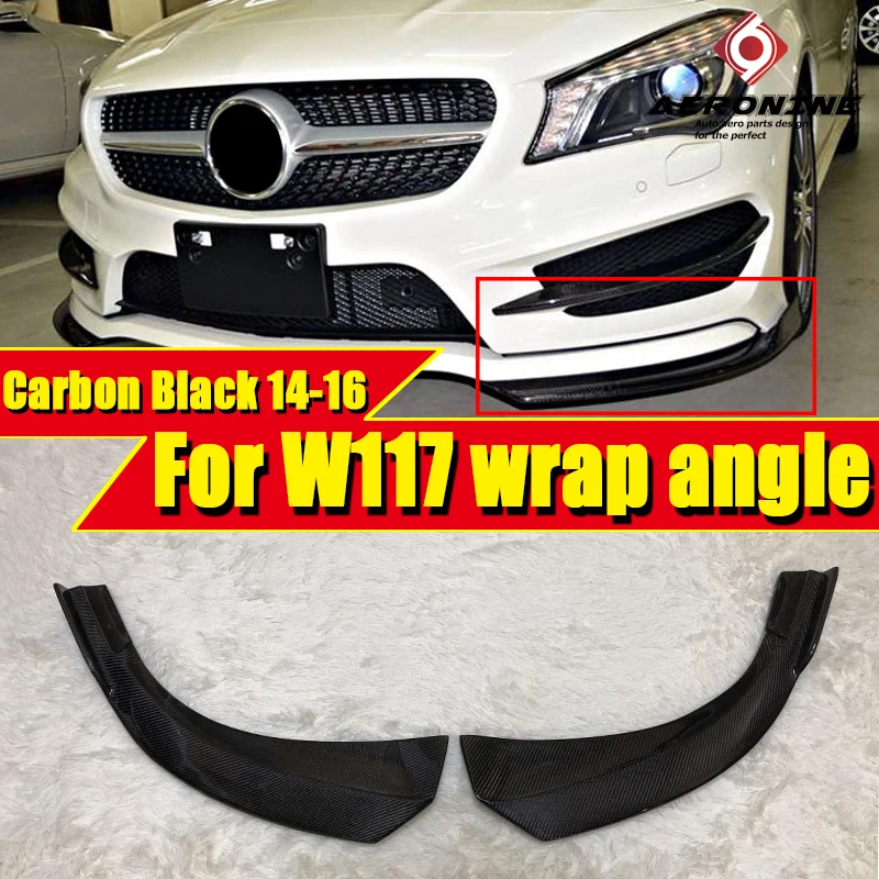 CLA W117 передний бампер обмотка угол углерода для MercedesMB CLA180 CLA200 250 CLA45AMG вид