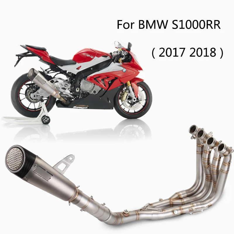 

Full Exhaust System for 2017 2018 BMW S1000RR Motorcycle Header Link Pipe Slip On 51mm Escape No DB Killer Stainless Steel
