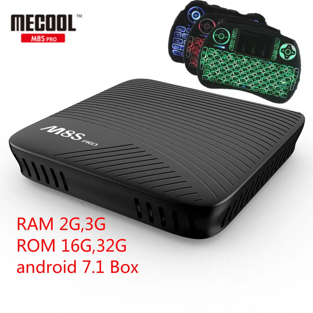MECOOL M8S PRO Android 7.1 TV Box BT4.1 DDR4 Amlogic S912