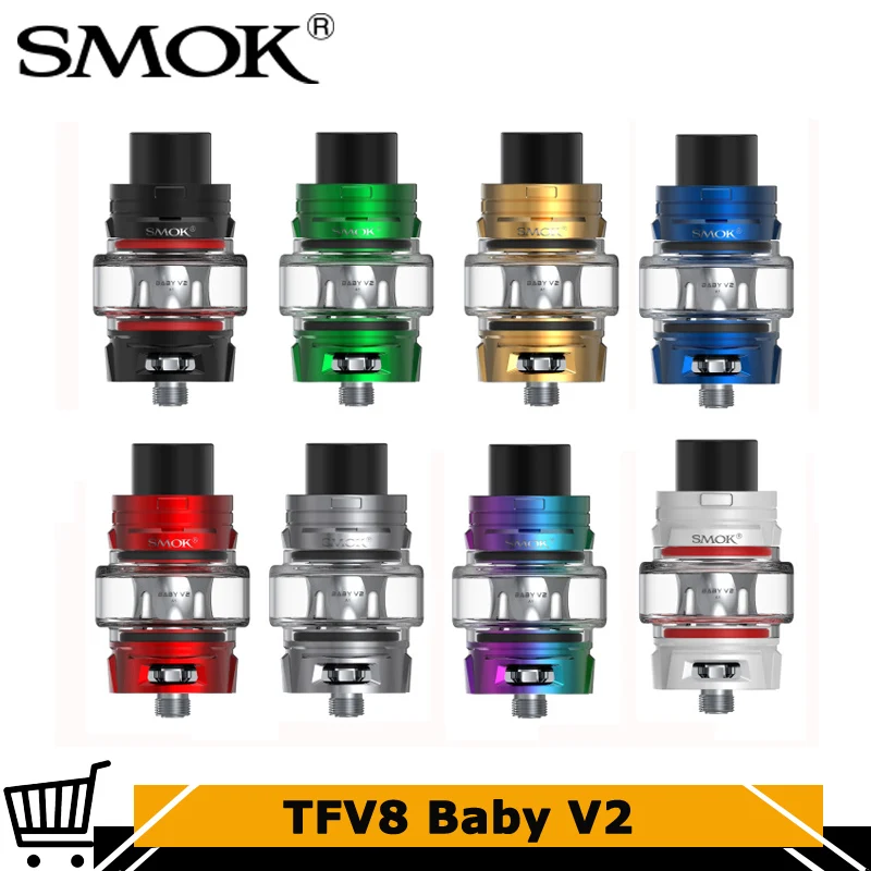 

Original SMOK TFV8 Baby V2 Tank 5ML Electronic Cigarette Atomizer with Baby V2 A1 A2 Coils Max Mesh Vaporizer VS TFV12 Prince