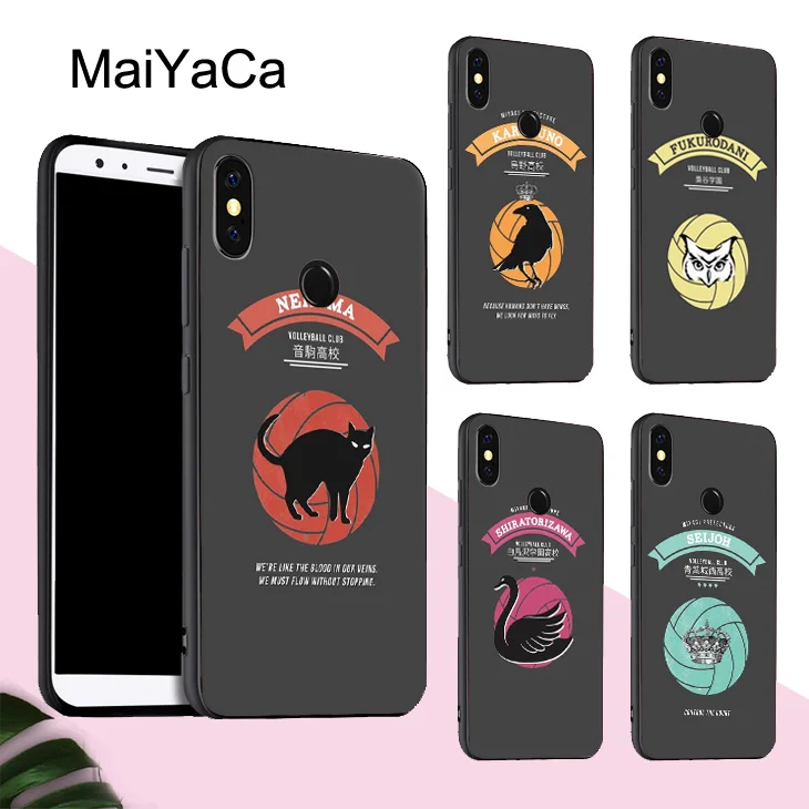 

MaiYaCa Karasuno Nekoma HAIKYUU!! Case For Xiaomi Redmi Note 5 Plus Mi 8 Lite 9 6X A2 Note 7 Case Redmi 4X 6 Pro S2 Max 3 Cover