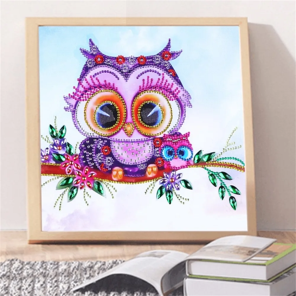 

Special Shaped Diamond Embroidery Partial Drill Diamond Painting Cross Stitch Kits Bird Pattern Rhinestone Picture Craft Gift Q4
