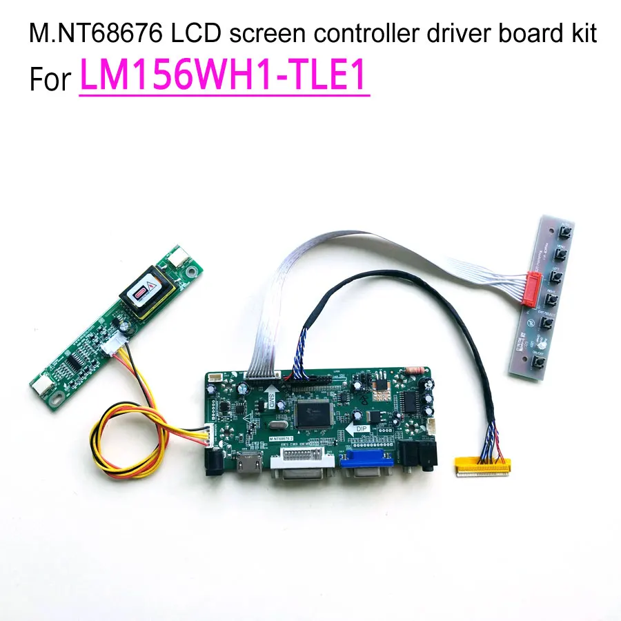 Для LM156WH1-TLE1 lcd-монитор компьютера 60 Гц LVDS CCFL 2-lamp 30 pin 1366*768 15,6 "M. NT68676 контроллер дисплея комплект платы драйвера