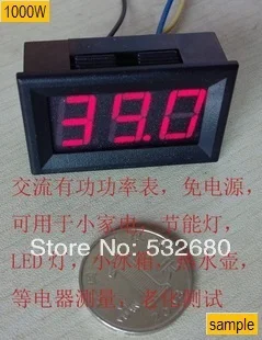 

Mini 1000W AC LED Digital power watt meter panel
