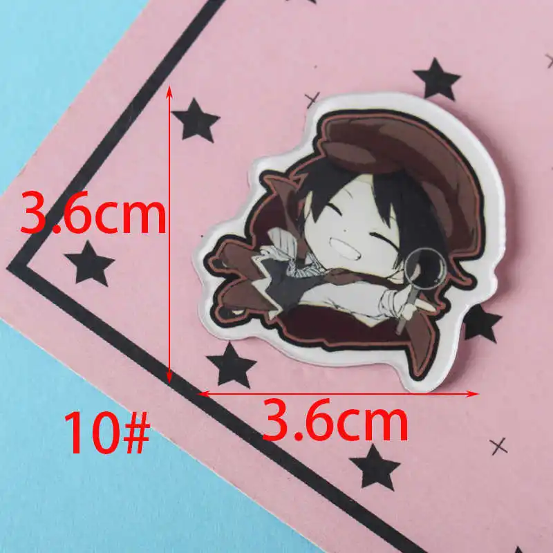 free shipping 1 PCS bungou stray dogs cartoon mix for Clothing Acrylic Badges Kawaii Icons on The Backpack Pin Brooch Badge Z68 - Цвет: No10