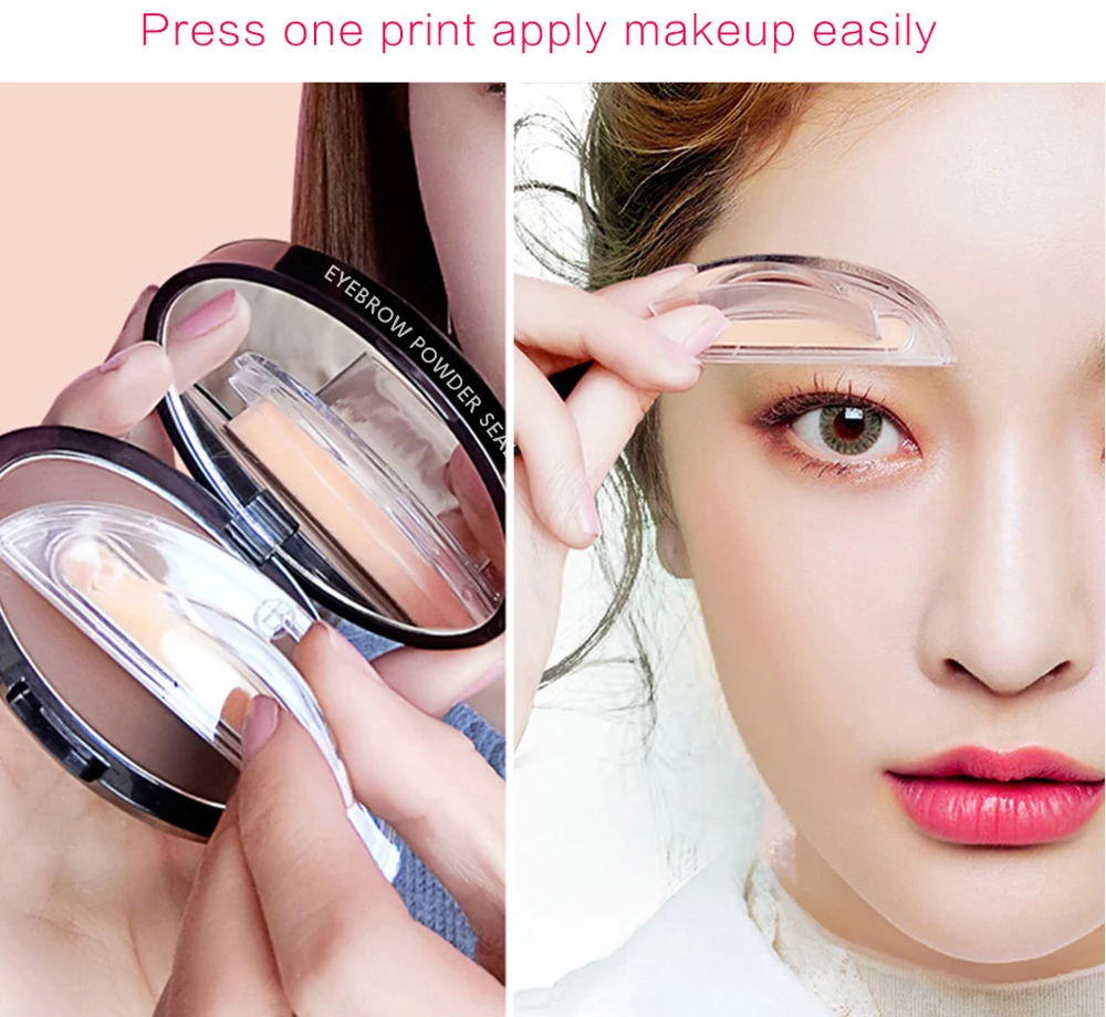 3 Seconds Quick Makeup Brow Eyebrow Powder Stamp Waterproof Powder Palette for Perfect Eyebrows Eye Brow Tint Cosmetics cejas 6