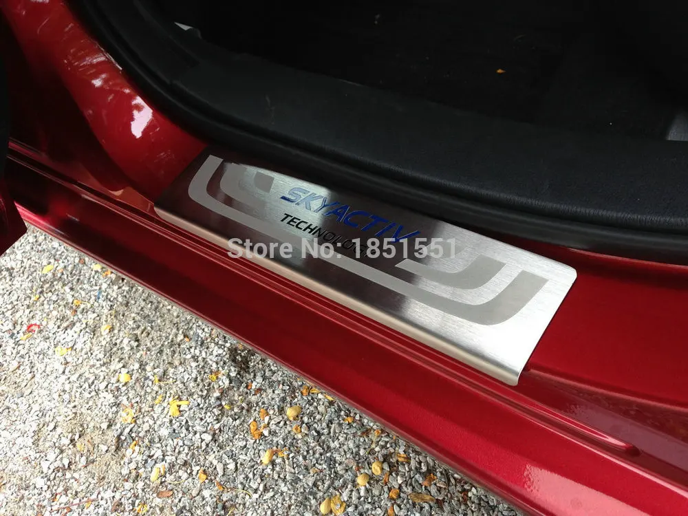 

Auto exterior Door sill plate scuff plate For Mazda 6 2015 ,stainless steel
