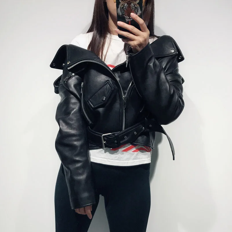 

ladies real leather jacket women genuine leather jacket