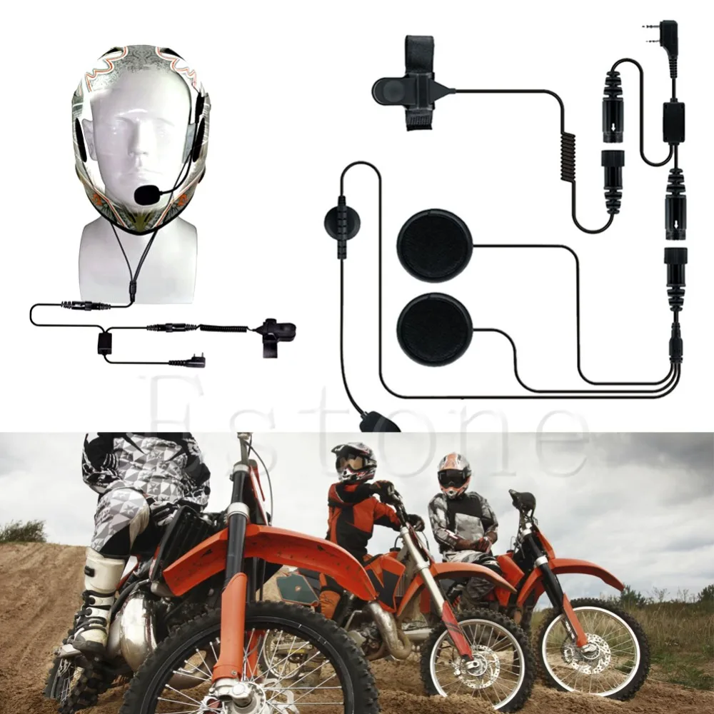 Full Face Close Helmet Motorcycle Earpiece Headset For Baofeng HYT
