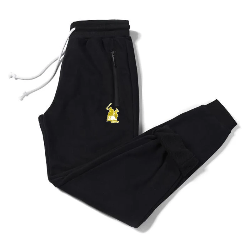 

Good quality 2018 slim Mens fleece jogging big horse long pants casual Comfortable running trousers Elasticated waistband pants