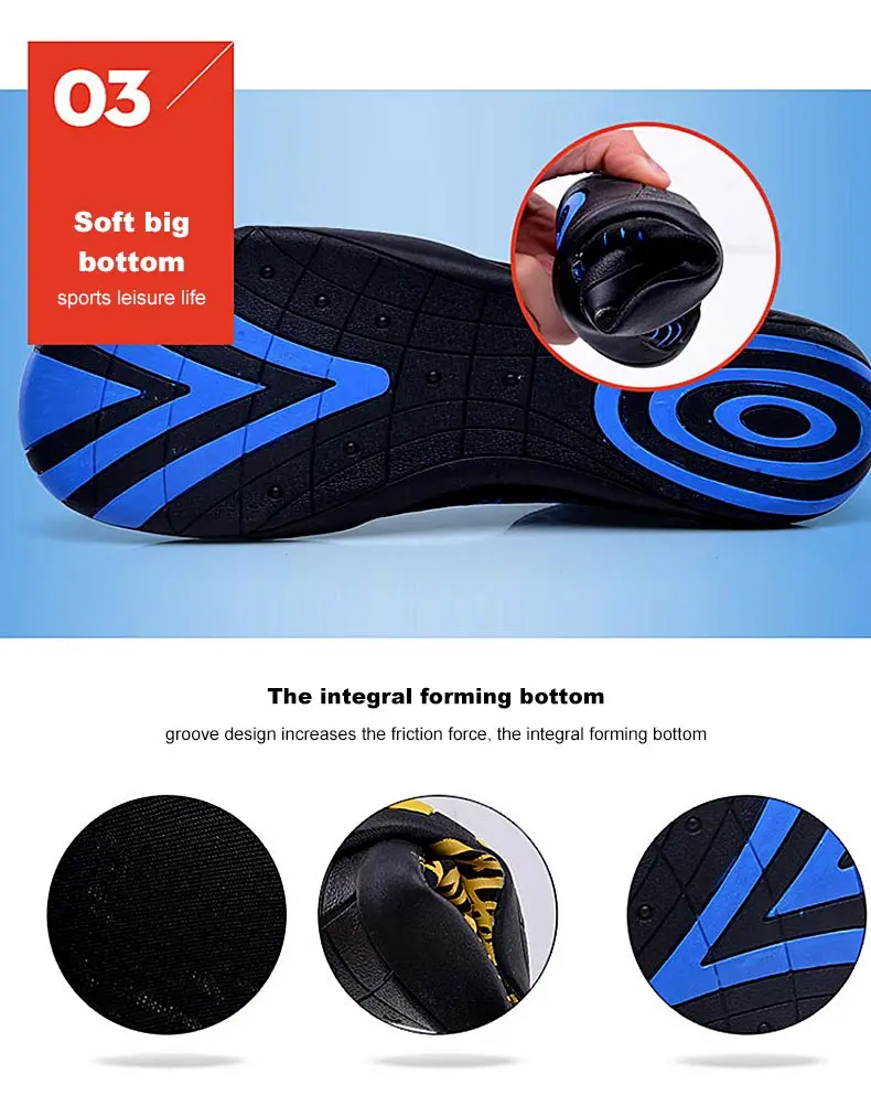 1 (19)Women Beach Wading Shoes Outdoor Swimming Water Shoes Adult Unisex Flat Soft Seaside Shoes Walking Lover Yoga Shoes