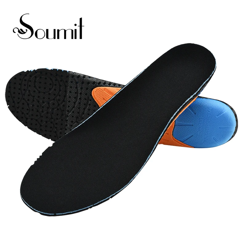 Soumit كامل طول قوس دعم تقويم العظام الرياضة نعل تقليل كعب ألم التهاب اللفافة الأخمصية الركبة آلام الظهر أخيل الأوتار