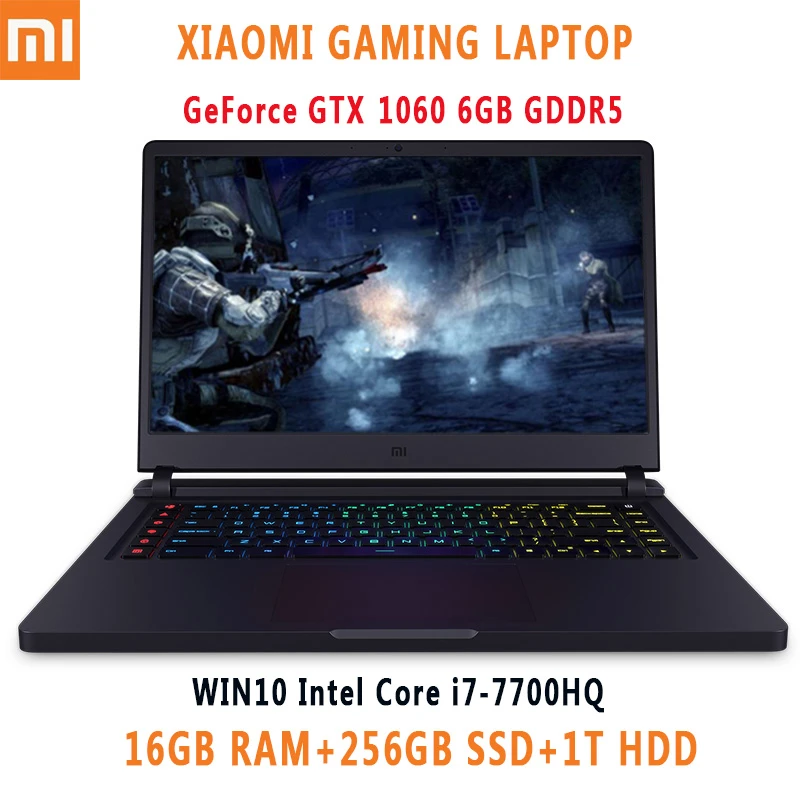 xiaomi mi gaming laptop 15.6'' win10 intel core i7 7700hq quad core 16gb ram 256gb ssd + 1tb hdd gtx1060 dedicated graphics card laptops aliexpress xiaomi mi gaming laptop